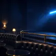 Gentlemen's Club Near Me: an empty club room lit for the evening