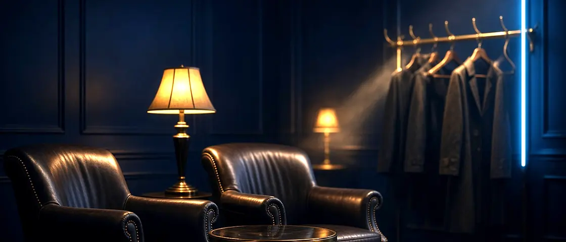 Swingers Club Near Me: an empty club room lit for the evening
