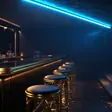 Topless Bar Near Me: an empty club room lit for the evening